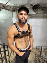 Load image into Gallery viewer, Classic black leather bulldog Harness