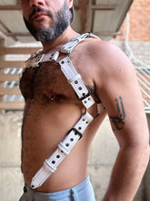 Load image into Gallery viewer, White leather Full upper body harness
