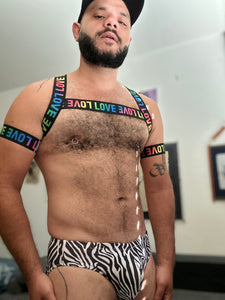 "LOVE" Elastic chest harness