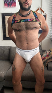 "LOVE" Elastic chest harness