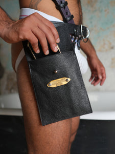 Leather side bag