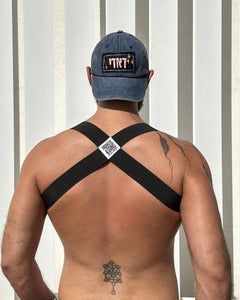 Black Elastic chest harness