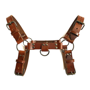 Raw Leather harness, size S