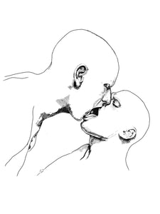 Men kissing